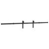 vidaXL Schiebet&uuml;rbeschlag-Set 213,5 cm Stahl Schwarz
