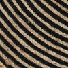 vidaXL Teppich Handgefertigt Jute mit Spiralen-Design Schwarz 120 cm