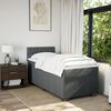 vidaXL Boxspringbett mit Matratze Dunkelgrau 80x200 cm Stoff