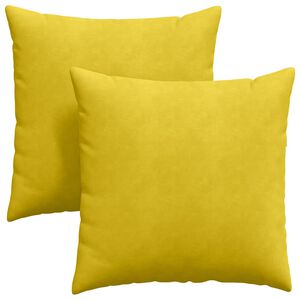 vidaXL Sofakissen 2 St&uuml;ck Gelb 80 x 80 cm Cordstoff