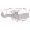 vidaXL 11-tlg. Garten-Sofagarnitur mit Kissen Braun Poly Rattan Akazie
