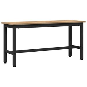 vidaXL Esstischbank 100 x 32,5 x 48,5 cm Ingenieure Holz und Stahl