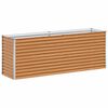 vidaXL Hochbeet Hellbraun 195 x 50 x 68 cm Verzinkter Stahl