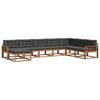 vidaXL Outdoor-Sofagarnitur mit Kissen 8 pcs Natur und Anthrazit