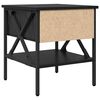 vidaXL Nachttisch mit Schubladen Schwarz Eichen-Optik 40 x 42 x 45 cm