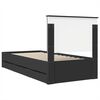 vidaXL Bettrahmen mit Schubladen Schwarz 90 x 200 cm Ingenieurs Holz