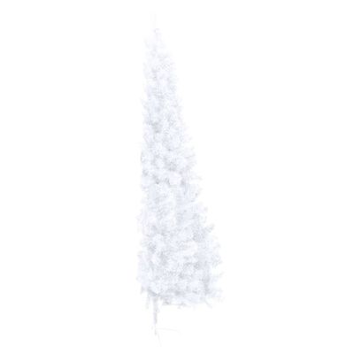 vidaXL Künstlicher Halber Weihnachtsbaum mit Ständer Weiß 210 cm PVC