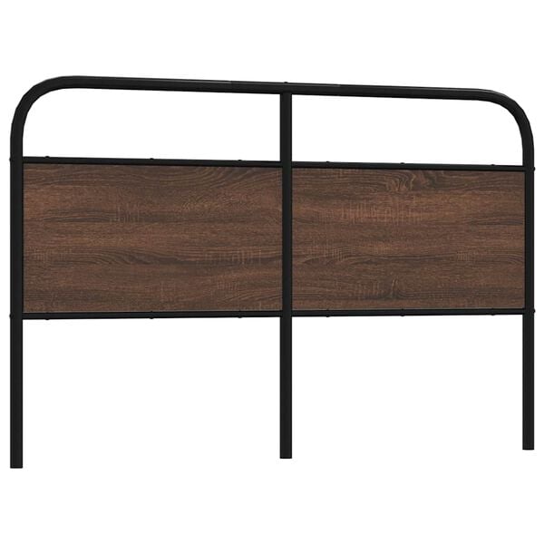 vidaXL Ersatz-Kopfteil Braun Eichen-Optik 160 cm Stahl und Holzwerkstoff