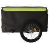 vidaXL Fahrradanh&auml;nger Schwarz und Gr&uuml;n 45 kg Eisen