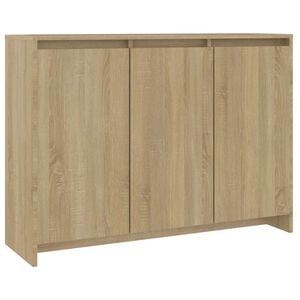 vidaXL Sideboard Sonoma-Eiche 102x33x75 cm Holzwerkstoff