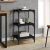 vidaXL B&uuml;cherregal Schwarz 40x33x70,5 cm Holzwerkstoff und Stahl