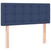 vidaXL Boxspringbett mit Matratze & LED Blau 90x200 cm Stoff