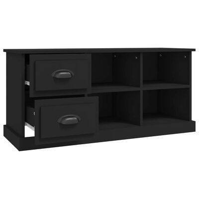 vidaXL TV-Schrank Schwarz 102x35,5x47,5 cm Holzwerkstoff