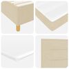 vidaXL Boxspringbett mit Matratze Creme 140 x 200 cm Stoff
