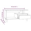 vidaXL Couchtisch Wei&szlig; 90x49x45 cm Holzwerkstoff
