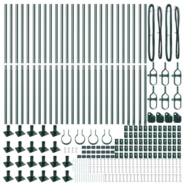 vidaXL Zaunpfosten 26 pcs Grau 3,2 x 3,2 x 83,5 cm
