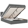 vidaXL Ottomane Bett mit Matratze & LEDs Dunkelgrau 140x190 cm Stoff