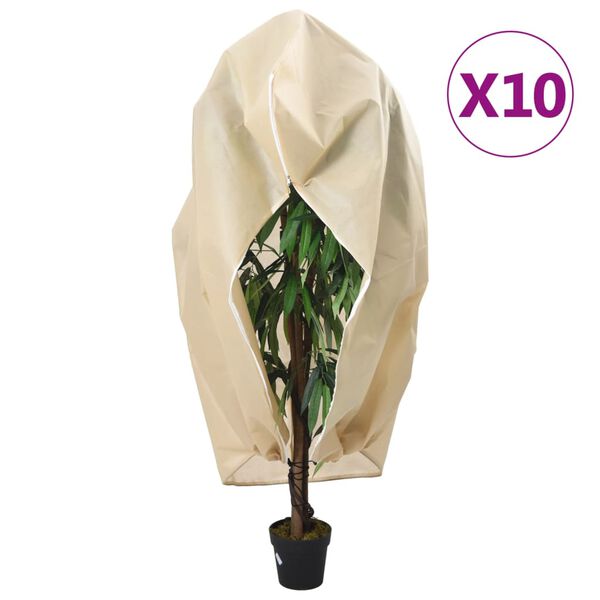 vidaXL Wintervlies mit Rei&szlig;verschluss 10 Stk. 70 g/m&sup2; 3,93x3,5 m