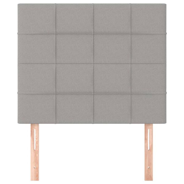 vidaXL Kopfteil Hellgrau 80x5x118/128 cm Stoff