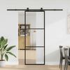vidaXL Schiebet&uuml;r mit Beschlag 76x205 cm ESG-Glas & Aluminium