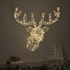 vidaXL Rentierkopf mit 140 LEDs Warmwei&szlig; 60 cm Acryl