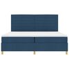 vidaXL Boxspringbett mit Matratze mit Kopfteil Blau 200 x 200 cm Stoff