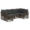 vidaXL Gartensofa-set 6 stk. 6-Sitzanzahl Grau Poly-Rattan
