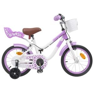 vidaXL Kinderfahrrad 12 Zoll f&uuml;r 2-4 Jahre alt Lila