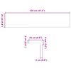 vidaXL Treppenstufen 4 Stk. Hellbraun 120x25x2 cm Massivholz Eiche