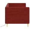vidaXL Tagesbett mit Matratze USB Weinrot Stoff 90x200 cm