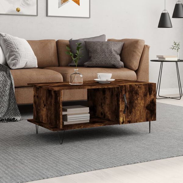 vidaXL Couchtisch R&auml;uchereiche 90x50x40 cm Holzwerkstoff