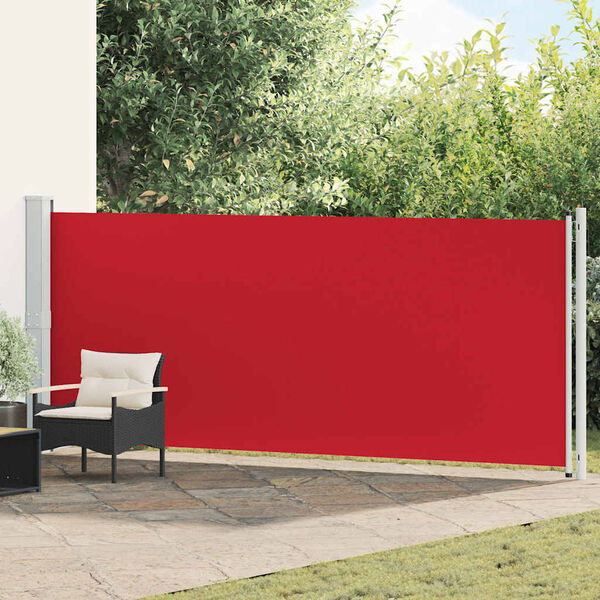vidaXL Seitenmarkise Ausziehbar 600x160 cm Rot