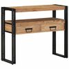 vidaXL Konsolentisch mit Regal Braun 90 x 33 x 75 cm Massivholz Akazie