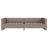 vidaXL Tagesbett mit Matratze USB Taupe Stoff 90x200 cm