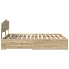 vidaXL Bettrahmen mit Kopfteil Sonoma-Eiche 140 x 190 cm Holzwerkstoff