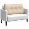 vidaXL R&uuml;cken Kissen Creme 100 x 24 x 50 cm Stoff