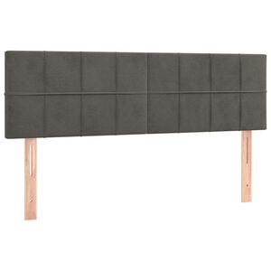 vidaXL Kopfteile Dunkelgrau 144x5x78/88 cm Samt