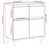 vidaXL Sideboard Grau Sonoma 60x35x70 cm Holzwerkstoff