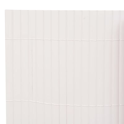vidaXL Gartenzaun Doppelseitig 90×500 cm Weiß