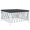 vidaXL 10-tlg. Garten-Lounge-Set mit Kissen Wei&szlig; Stahl