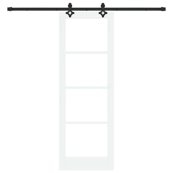vidaXL Schiebet&uuml;r Wei&szlig; 73,5 x 211 cm Massivholz Kiefer und Glas