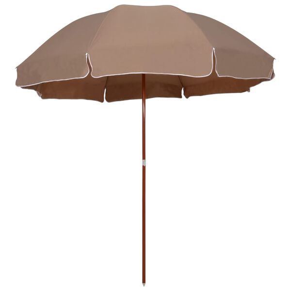 vidaXL Sonnenschirm mit Stahl-Mast 300 cm Taupe