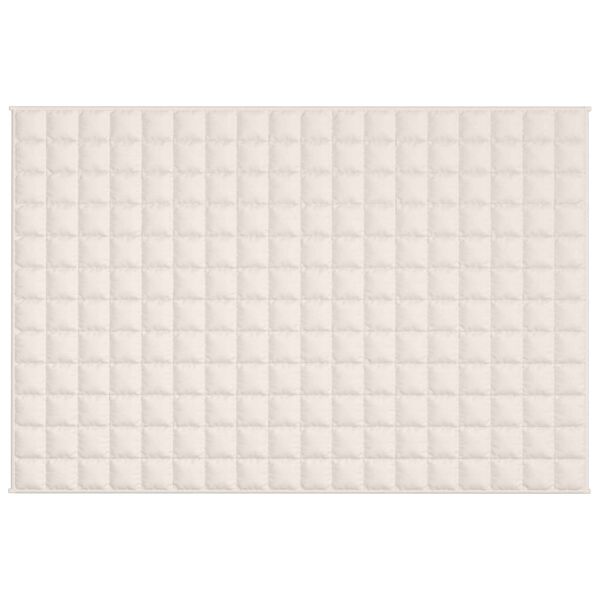 vidaXL Gewichtsdecke Hellcreme 122x183 cm 9 kg Stoff