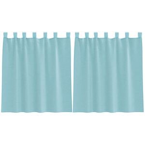 vidaXL Voile Vorh&auml;nge mit Schlaufen 2 Stk. T&uuml;rkis 140x140 cm