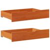 vidaXL Bettschubladen 2 Stk. Wachsbraun 85x55x17 cm Massivholz Kiefer