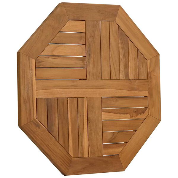 vidaXL Tischplatte 60x60x2,5 cm Achteckig Massivholz Teak