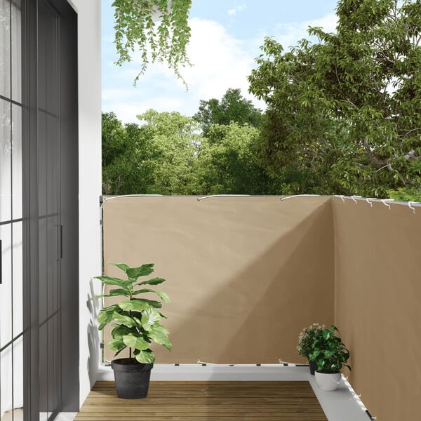 vidaXL Balkon-Sichtschutz Beige 120x300 cm Oxford-Gewebe