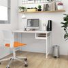 vidaXL Computertisch Wei&szlig; 105x55x72 cm MDF und Metall