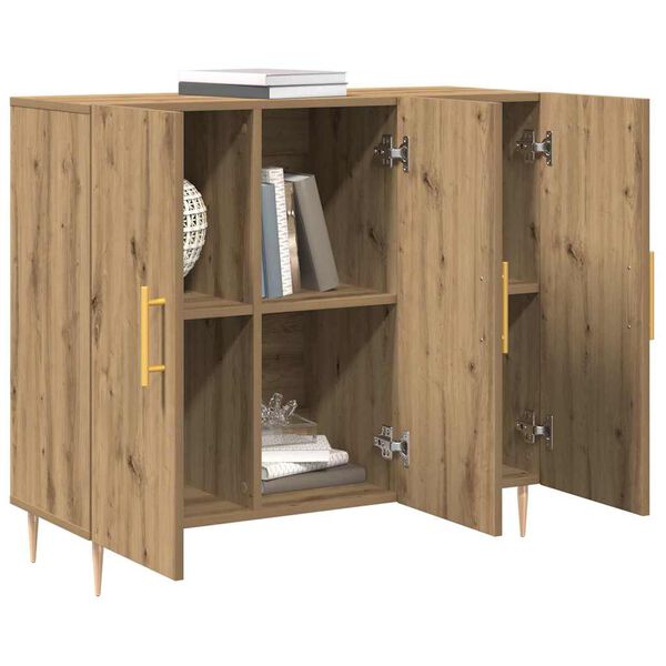 vidaXL Sideboard Artisan-Eiche 90 x 34 x 80 cm Holzwerkstoff