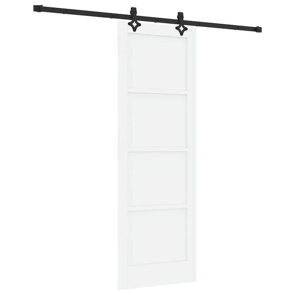 vidaXL Schiebet&uuml;r ORKDAL Wei&szlig; 73,5 x 211 cm Massives Kiefernholz